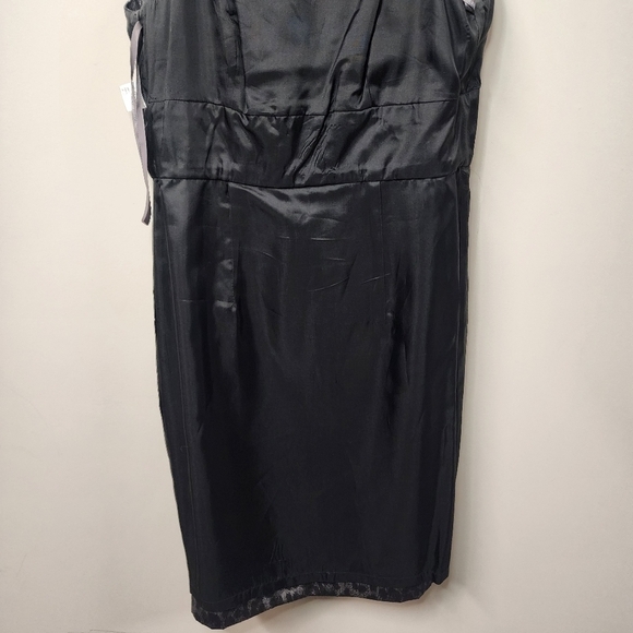 Black and Gray Loepard Print Sleeveless Kristen Davis Midi Dress Size 2 - Picture 7 of 8